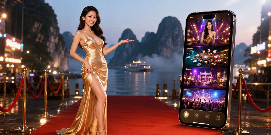 Người dùng chơi casino di động trên du thuyền Hạ Long Bay